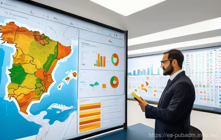 행정학과 정책 분석의 연계 - A vibrant, sunny scene depicting diverse public administrators and policy analysts collaborating in ...