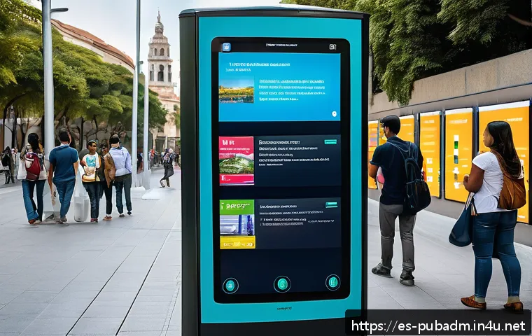 행정개혁과 정부 개혁 - A modern digital government service center in a vibrant Latin American city, featuring a diverse gro...